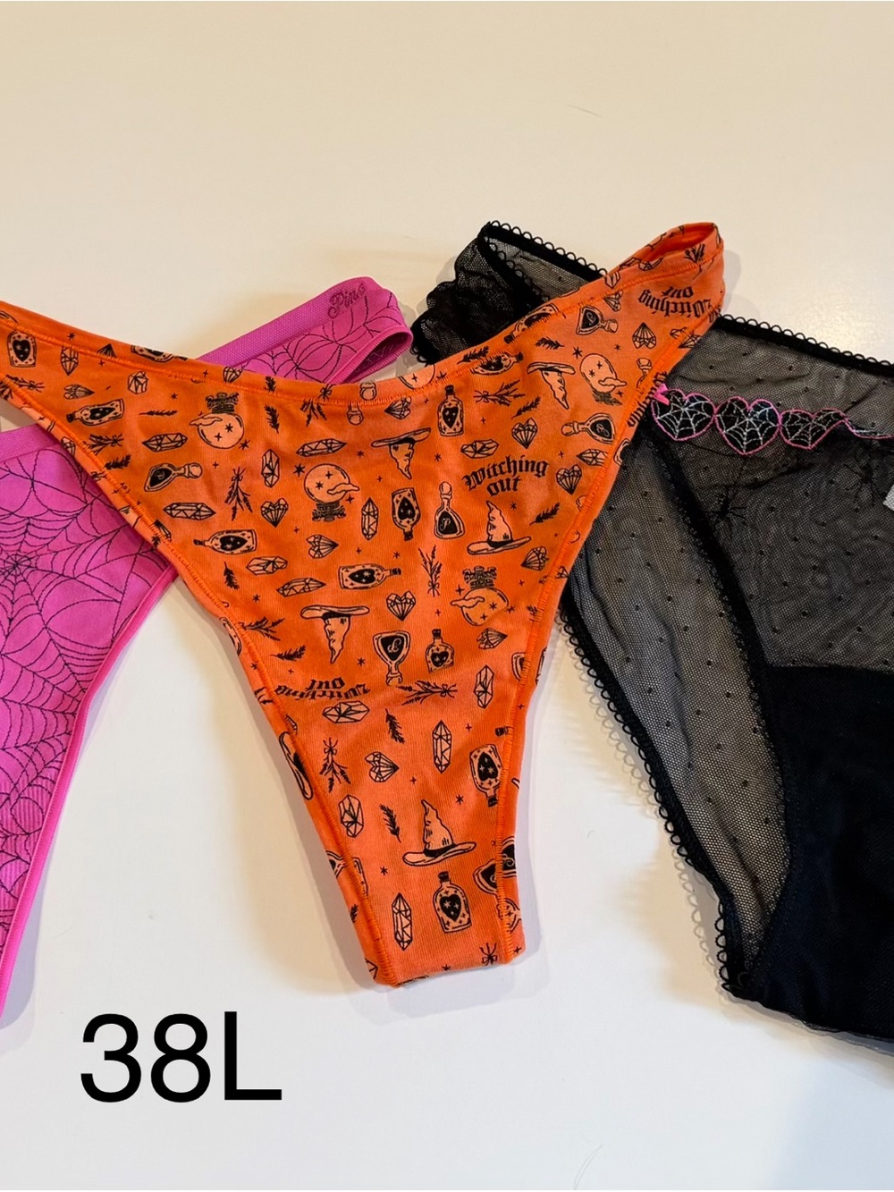 Orange Halloween-Themed Bikini/Thong Bottom